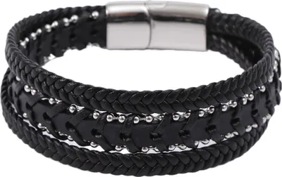 Produktbild von INF Stilvolles geflochtenes Lederarmband für Herren