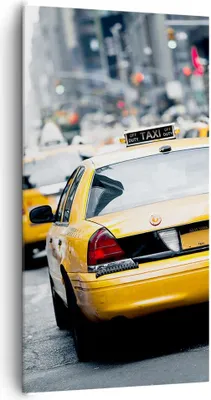 Produktbild von Bild auf Leinwand - Leinwandbild - Taxi Straße New York - 65x120cm - Wand Bild - Wanddeko - Leinwanddruck - Bilder - Kunstdruck - Wanddekoration - Leinwand bilder - Wandkunst - PA65x120-2663