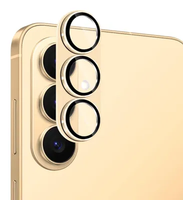 Produktbild von Kamera Schutzglas Linsenschutz für Samsung Galaxy S26 Plus 9H Hartglas Gold