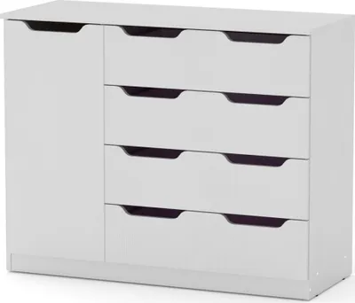 Image de Commode combinée 4+1M blanc