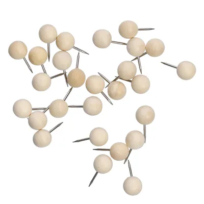 Produktbild von ZELLER PRESENT Push-Pins Holz 25teilig