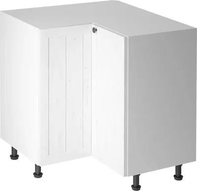 Produktbild von Eckunterschrank 90x90 cm  ohne Arbeitsplatte Winkelküche, Provence D90N Weiß/Matt