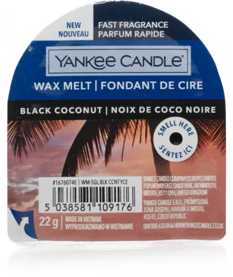 Obrázok produktu pre Yankee Candle Black Coconut, Kolo, Čierna, Pižmo, Drevo, 7 cm, 30 mm, 22 g