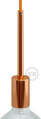 Immagine prodotto di Creative-Cables Kit portalampada E27 cilindrico in Metallo con serracavo da 15 cm - Rame