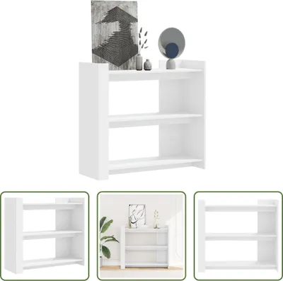 Zdjęcie produktu dla The Living Store Stolik konsola biały 100x35x90 cm materiał drewnopochodny