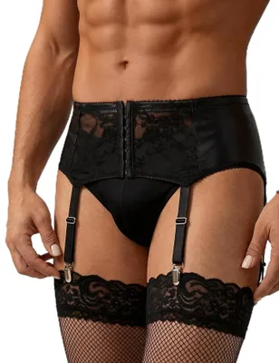 Image de Ceinture de maintien avec 6 clips - Noir