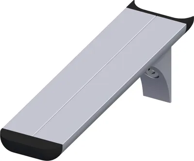 Produktbild von coaxis®-Regalträger 200 mm 200 x 51 mm Aluminium roh blank
