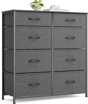 Produktbild von Xbro AP72 Kommode mit 8 Schubladen aus Stoff, Komodenschrank Schlafzimmer mit Holzplatte, Kommode Schlafzimmer Flur, Komode Komodenschrank