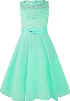 Immagine prodotto di Ragazze abito da sera dimensioni 146-152 cm principessa pizzo ragazza fiore vestito per matrimonio partito vestito di festa