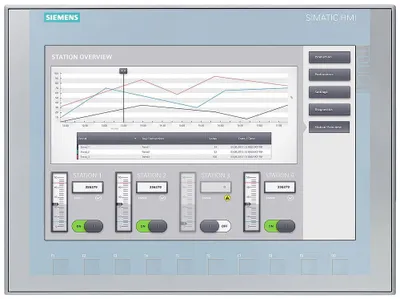 Immagine prodotto di Siemens 6Av2123-2Mb03-0Ax0 6Av21232Mb030Ax0 Simatic Hmi Ktp1200
