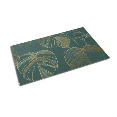 Imagen del producto de Alfombrilla para la puerta - Tapete para atrapar la suciedad - Alfombrilla antideslizante para interior y exterior - 60x40 cm - Monstera