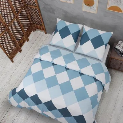 Immagine prodotto di Biancheria da letto Famanu, 200 x 200 cm, set da 3 pezzi, color turchese,  Oeko-Tex, 80% cotone, 20% poliestere