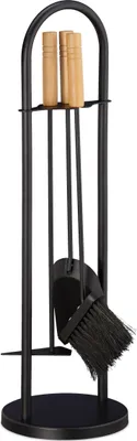 Zdjęcie produktu dla relaxdays 10028780_0 relaxdays Kaminbesteck schwarz, braun