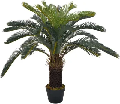 Produktbild von Künstliche Pflanze Cycas-Palme mit Topf Grün 90 cm