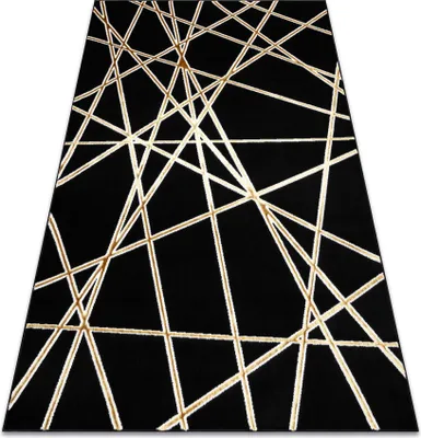 Produktbild von Teppich ALLURE 1964 Geometrisch - Strukturell, stilvoll, glamourös schwarz / gold Schwarz 240x330 cm