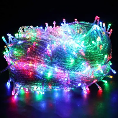 Produktbild von 100M 2000LED Lichterkette 8 Lichtmodi Innen Weihnachtsbeleuchtung LED Lichterketten für Weihnachten Halloween Party Garten Dekoration, Bunt