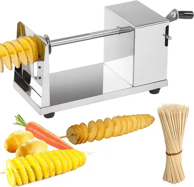 Immagine prodotto di Spirale per verdure, affettatrice per patate, acciaio inossidabile, per uso in cucina