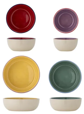Obrázek produktu pro BLOOMINGVILLE | Miska Vista, barevná, keramika | D12xH6/D14xH6/D16xH6/D18xH6 cm, sada 4 kusů | 82063512
