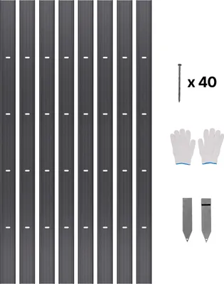 Produktbild von VEVOR Metall-Landschaftseinfassung, 8er-Pack 183 cm, rostfreie Aluminiumlegierung, biegbare Garteneinfassung, robuster Rasenkantenzaun für Blumenbeete, Hofwege