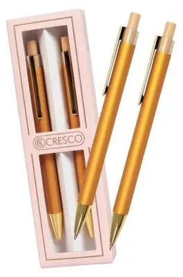 Produktbild von Kugelschreiber und Bleistift im Etui "Diplomat", goldfarben, Geschenkbox - Cresco