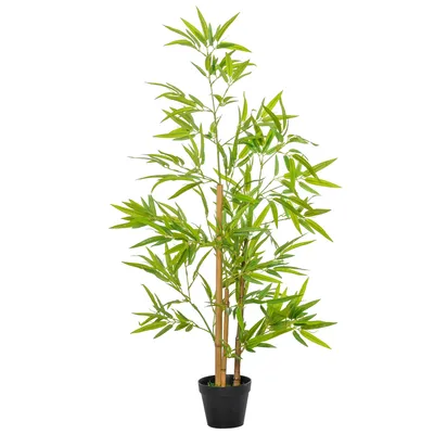 Obrázek produktu pro Umělý bambus – dekorativní umělá rostlina, 120 cm, realistická dekorace do interiéru,