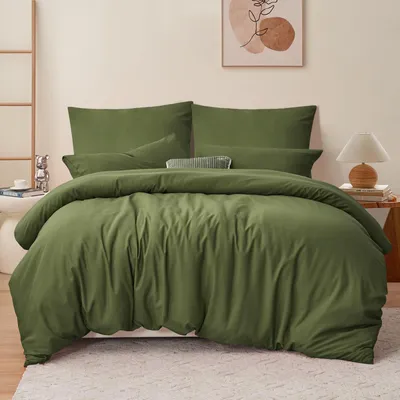 Produktbild von Bettwäsche Set 200x220 cm Grün 3-teilig