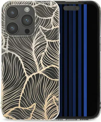 Produktbild von imoshion Design Hülle iPhone 15 Pro - Golden Leaves Transparent