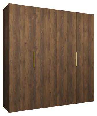 Produktbild von MEBLE KRYSPOL, Kleiderschrank, Schrank 200 cmx202x52, Warmia-Nuss, Gold