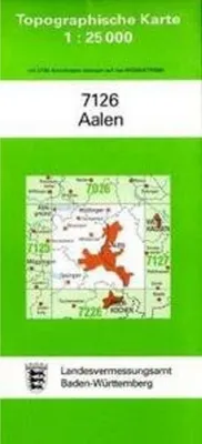 Obrázok produktu pre Topografická mapa Bádenska-Württemberska Aalen
