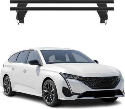 Obrázek produktu pro Základní nosič střešního nosiče Menabo pro Peugeot 308 SW mk3 2021- hliníková černá 2ks