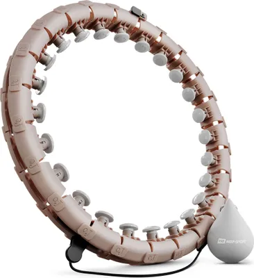 Produktbild von Hop-Sport Hula Hoop Reifen HS-106HH, mit Gewicht und 24 Noppen, einstellbare Größe, für Erwachsene - Massage & Fitness & Bauchmuskeltraining