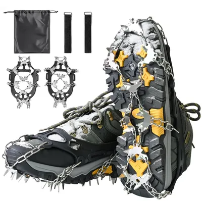 Imagen del producto de Omgoods: Crampones antideslizantes para mayor seguridad en hielo, con púas de acero inoxidable