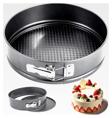 Produktbild von Runde Springform 24 cm, Antihaft Kuchenform für Käsekuchen, Torten, Pie und Pizza im Heißluftfritteuse & Ofen