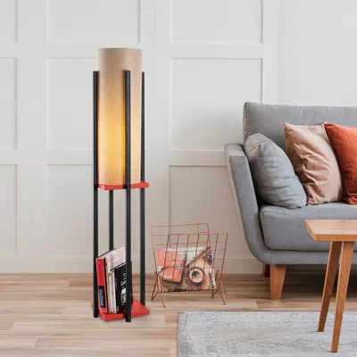 Produktbild von Opviq, 7132- 7132LMP, Schwarz,rot, Stehlampen, 25 x 25 x 130 cm, Metallkörper