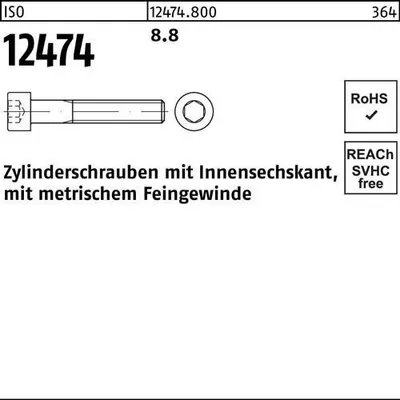 Produktbild von Reyher  Zylinderschrauben ISO 12474 8.8 M 16 x 1,5 x 60 (50 Stück)