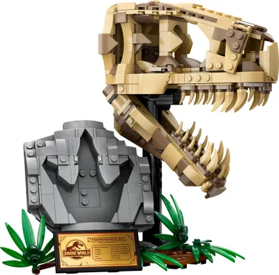 Zdjęcie produktu dla LEGO Jurassic World Szkielety dinozaurów – czaszka tyranozaura, zestaw dla dzieci od 9 lat, chłopców i dziewczynek, model szkieletu 3D z ruchomą szczęką i stojakiem, dekoracja pokoju, prezent, 76964