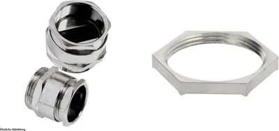Immagine prodotto di 59911408K Pressacavo piatto LAPP con controdado PG29x1,588 ottone (CuZn) nichelato lunghezza filetto 8,0 mm - 1 pezzo