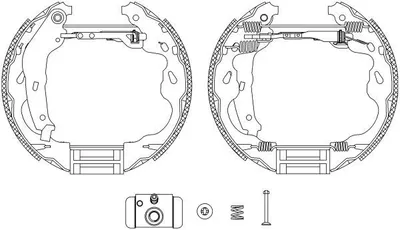 Zdjęcie produktu dla Zestaw Szczek Ham. Toyota Aygo 1,0 1,4 Hdi 05-14 Kpl. Z Cylinderkami