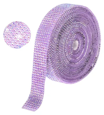 Strassbänder, 3 Yard, 16 mm, selbstklebend, helllila AB