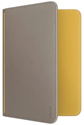 Imagen del producto de Funda para pasaporte Uniq Belmont con bloqueo antirrobo RFID, gris y amarillo