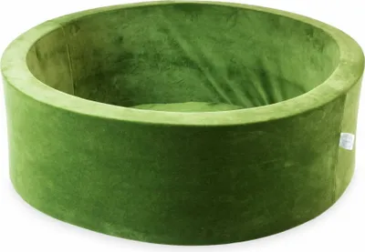 Produktbild von Bällebad 90x30 Samtig weich Olive – Ohne Bälle / Ohne Bälle