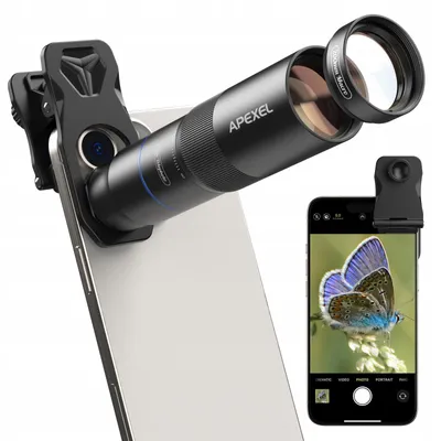 Immagine prodotto di Obiettivo zoom tele 10x + macro da 200 mm per smartphone / Apexel / APL-TM10
