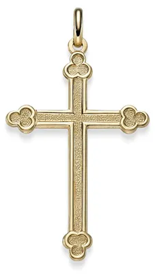 Produktbild von Anhänger Orthodoxes Kreuz  47x26mm 585 Gold Gelbgold Kleeblatt-Kreuz