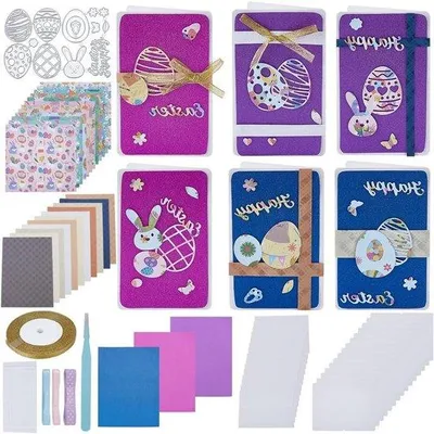 Immagine prodotto di Set di biglietti fai da te per adulti - Set colorato di biglietti di auguri dipinti a mano con busta - 15 pezzi