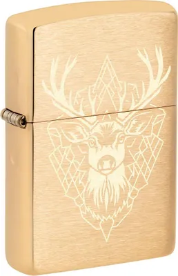Produktbild von Zippo Benzin-Feuerzeug Fantasy Deer messing 60007502, unbefüllt