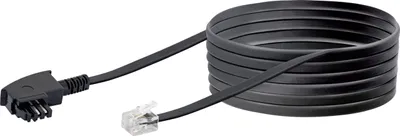 Produktbild von Schwaiger TAE Kabel TAE-N -> RJ11 6P4C 10m schwarz
