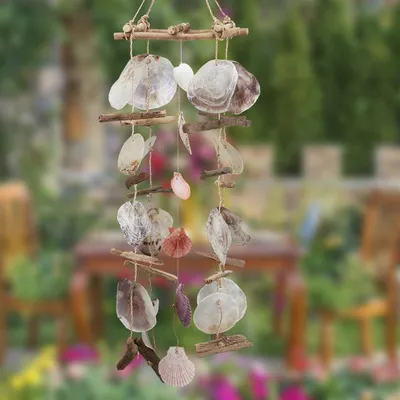 Produktbild von Windspiel aus Treibholz mit Muscheln