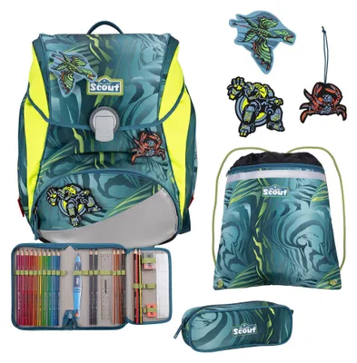 Produktbild von Scout Alpha Schulranzenset DIN 4 teilig Action
