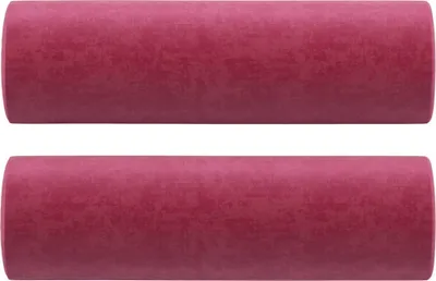 Produktbild von Zierkissen 2 Stk. Weinrot Ø15x50 cm Samt