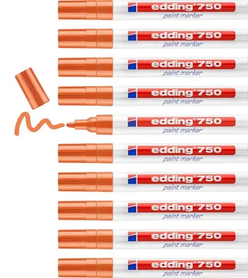 Productafbeelding van EDDING 750 lakstift, oranje, 2-4 mm